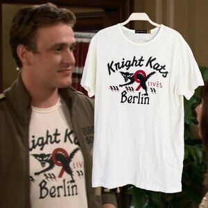 🆕 EUC Black Cat Graphic Tee Johnson Motors Inc Knight Kats Cotton Slub | L